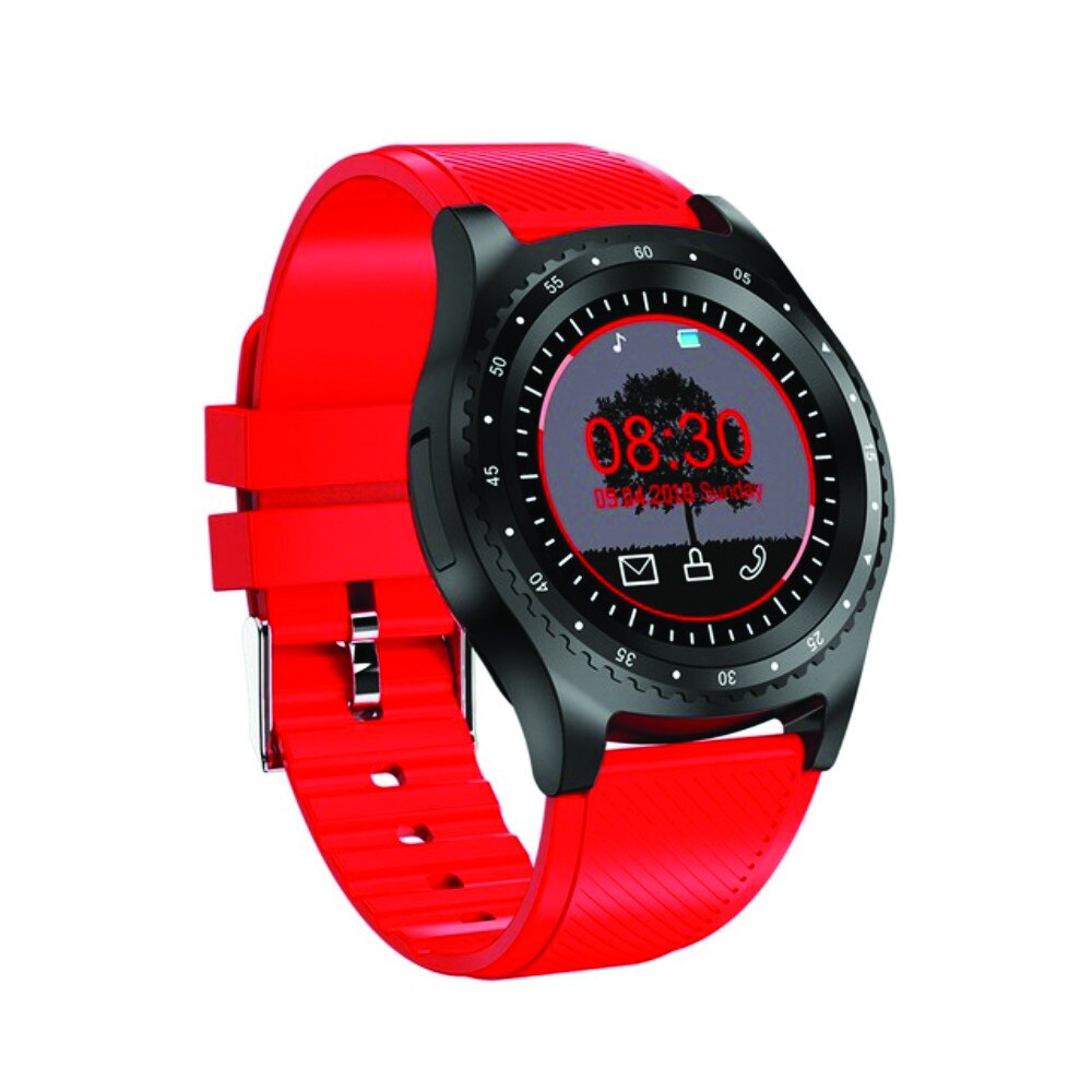 Ceas Smartwatch, Conectivitate prin Bluetooth 4.0 , Camera foto , Functie Telefon , Ecran Lcd Capacitiv , Notificari Facebook , Whatsapp , Sedentary remind, Rosu
