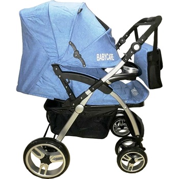 Carucior nou nascuti 2 in 1 Baby Care PRO FK 8600 cu geanta bebe inclusa, Maner reversibil, Spatar reglabil 3 trepte, Landou, Cadru aluminiu, Frana picior,Roti cu rulmenti, Albastru Carucior nou nascuti 2 in 1 Baby Care PRO FK 8600 cu geanta bebe inclusa, Maner reversibil, Spatar reglabil 3 trepte, Landou, Cadru aluminiu, Frana picior,Roti cu rulmenti, Albastru