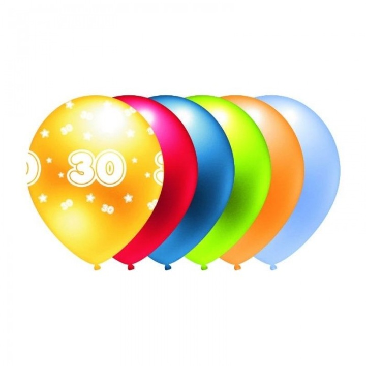 Балон 30см смесени цветове металик 5бр GoParty