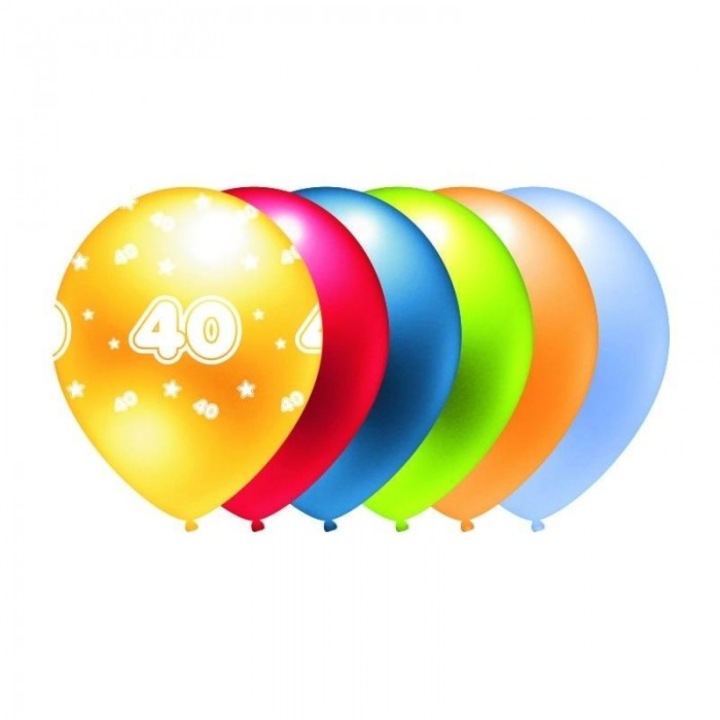 Балон 40 микс метални цветове 5 бр.