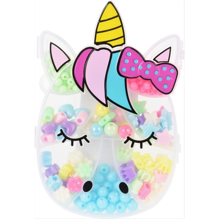 Set margele pentru confectionare bratari, bijuterii, set creativ pentru copii tip UNICORN. 2
