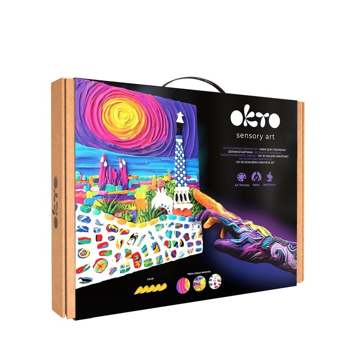 Set pictura 3D cu argila usoara, 30*40cm - Park Guell Barcelona