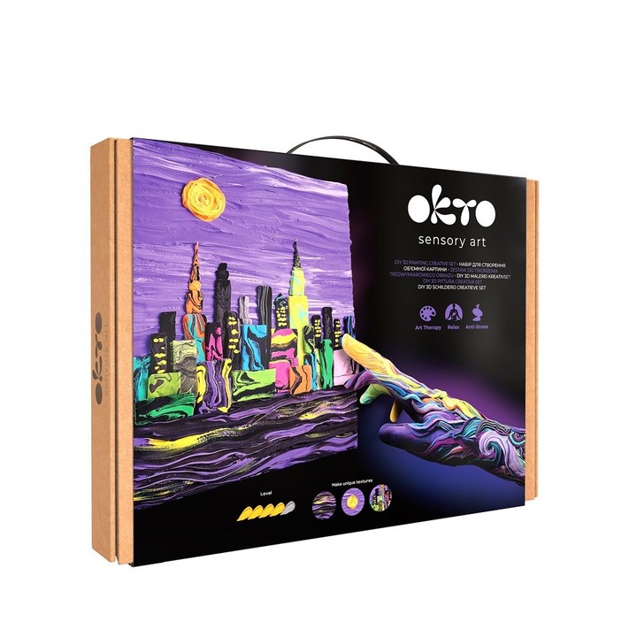 Set pictura 3D cu argila usoara, 30*40cm - New York Skyline