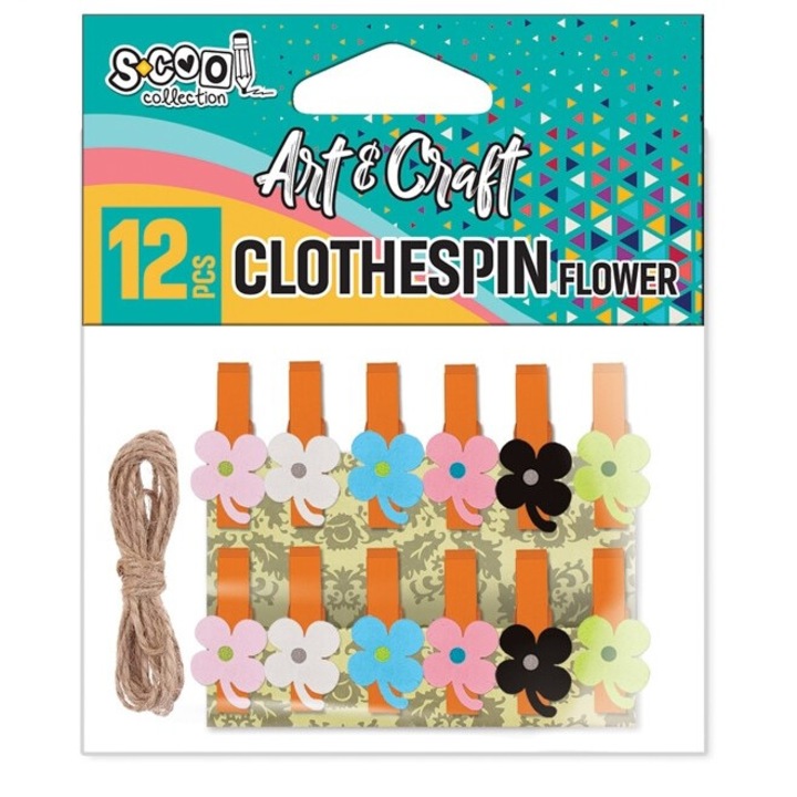 Accesorii Craft S-Cool Carlige Lemn Floare, 10 buc