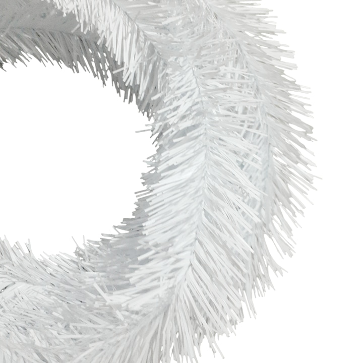Ghirlanda decor de Craciun fir de brad artificial alb 5m x 6 cm