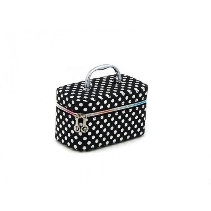 Kozmetikai táska tükörrel, Adar, 19x11x10cm, cipzárral