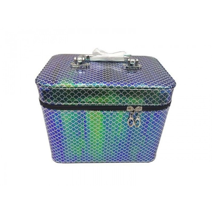 Kozmetikai táska tükörrel, Adar, 19x11x10cm, cipzárral