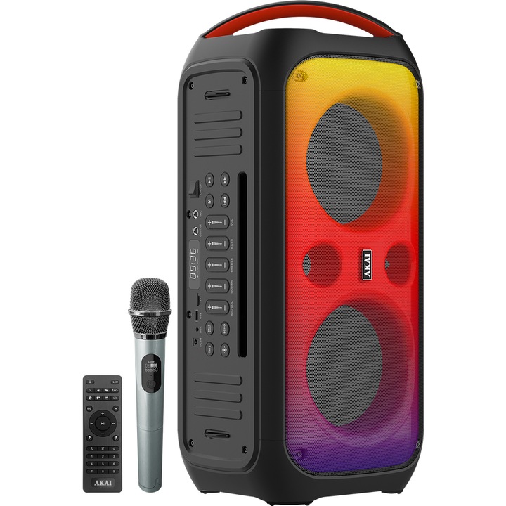 Преносима колона Akai Party Speaker 400, 60W, USB, micro-SD, Черен