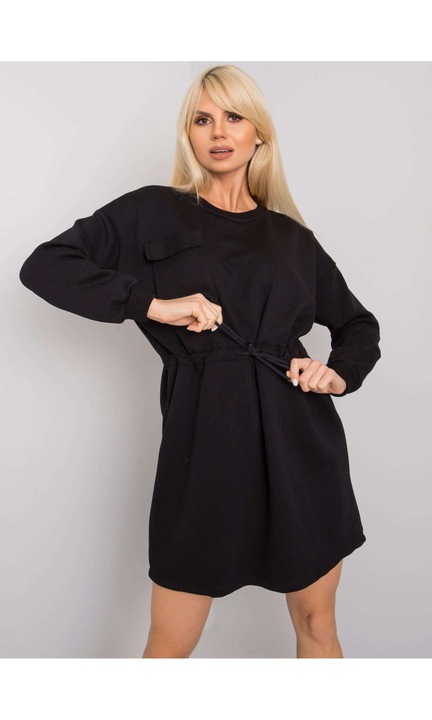 Rue Paris Női mini ruha Sharman fekete, Fekete, L-XL