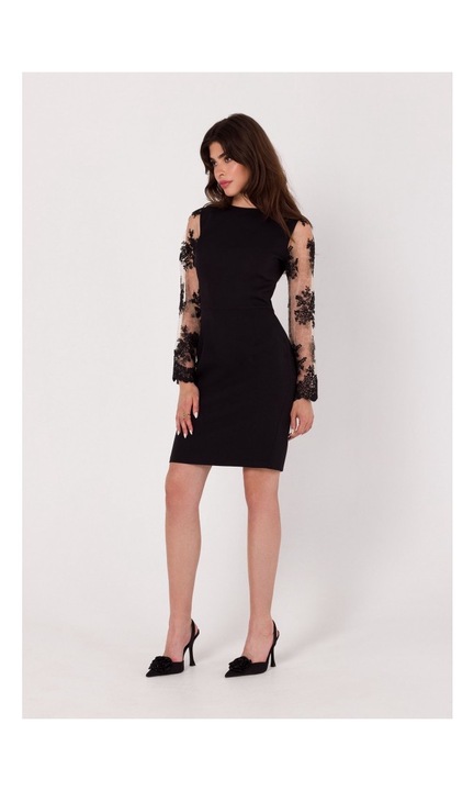 Makover Női mini ruha Maren K182 fekete, Fekete