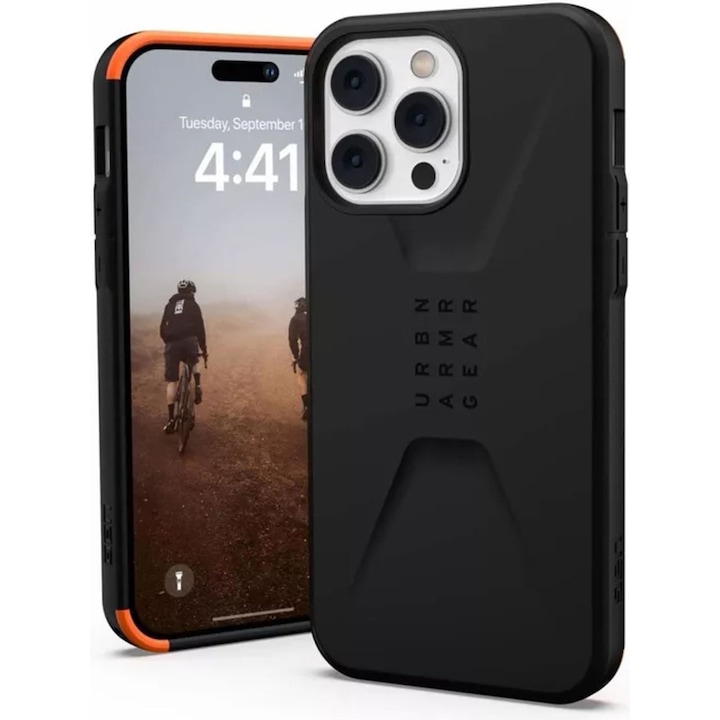 Защитен калъф за iPhone 14 Pro Max - UAG Civilian, Черен