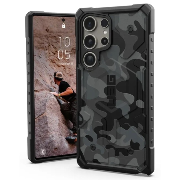 Husa Protectie pentru Samsung Galaxy S24 Ultra, S46, Lexgard, Midnight Camo