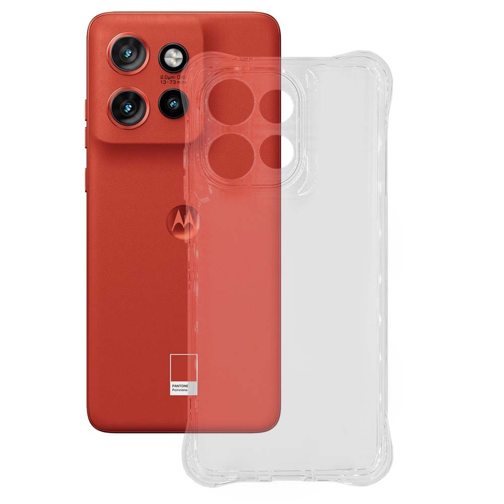 Husa Antishock SILKASE pentru Motorola Edge 50 Neo, protectie camera, silicon transparent