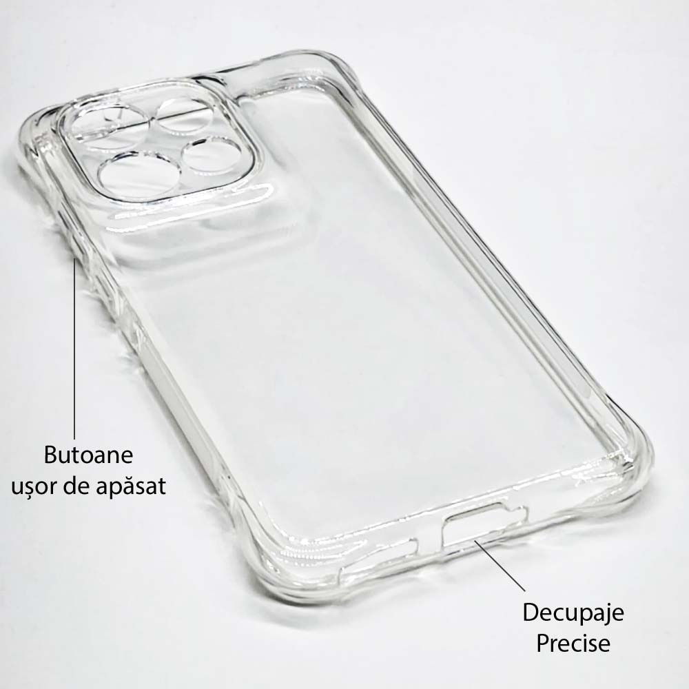 Husa Antishock SILKASE pentru Motorola Edge 50 Neo, protectie camera, silicon transparent