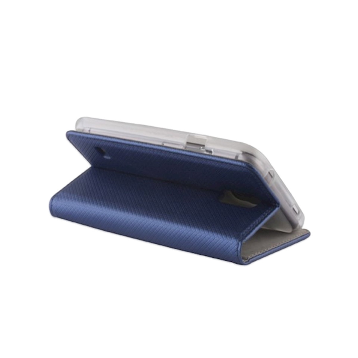 Husa tip carte, compatibila cu Samsung Galaxy A15 4G / A15 5G, premium flip book cu inchidere magnetica si functie stand, buzunar card, albastra Albastru Flip cover