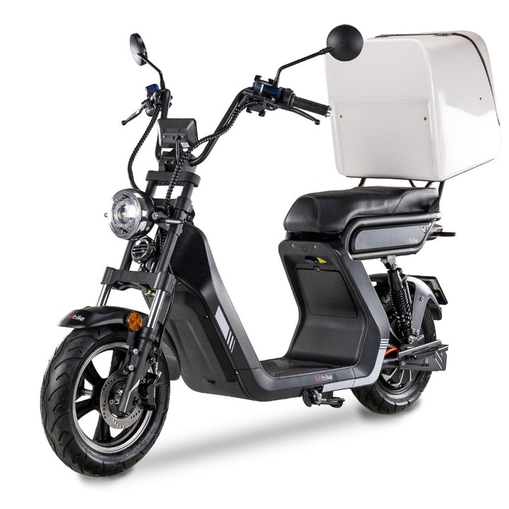 Skuter electric BILI BIKE E-BALDUR DELIVERY 2.0, 3000W, 45 km/h, negru, 189,5x87x115,5 cm, set cu 2 baterii 80Ah