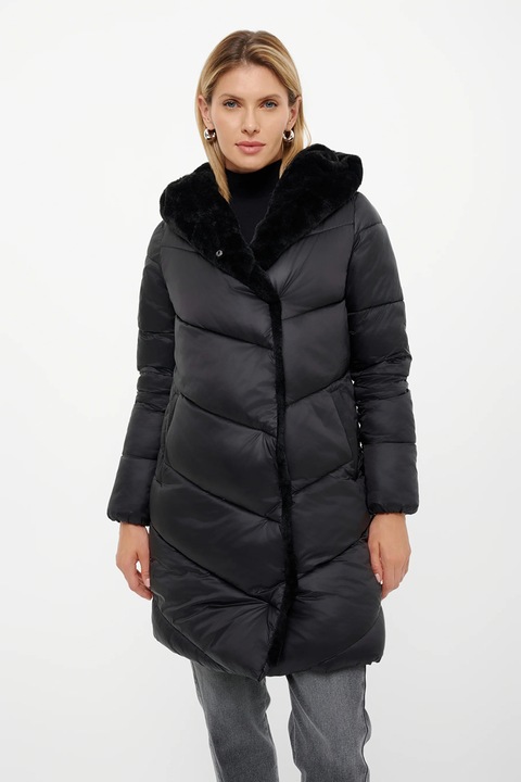 GreenPoint, Geaca cu vatelina si capse, Negru stins