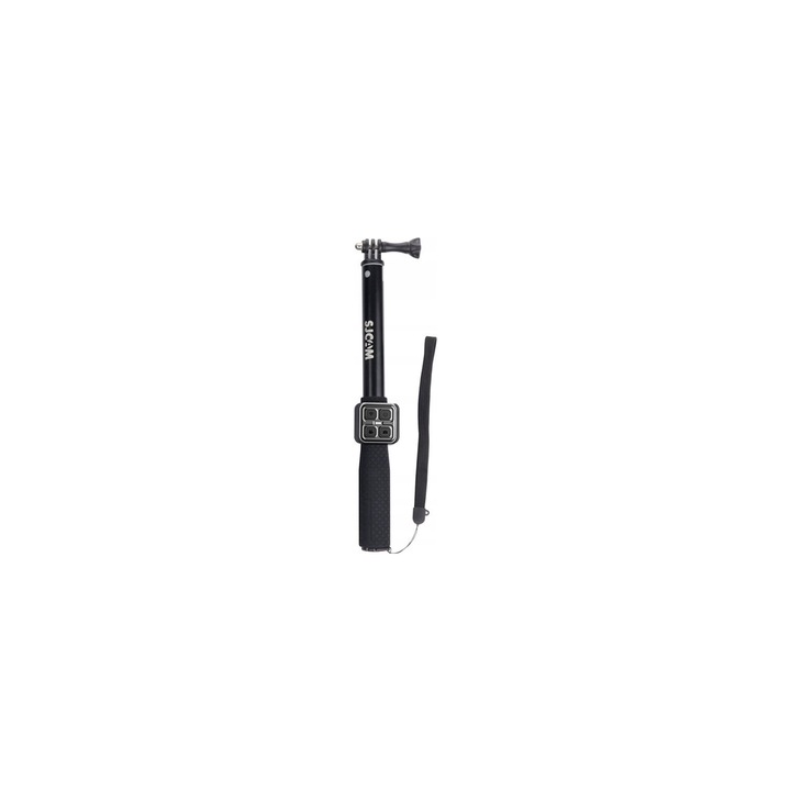 Monopod selfie stick SJCAM, 28x90cm, negru, cu pilot Bluetooth