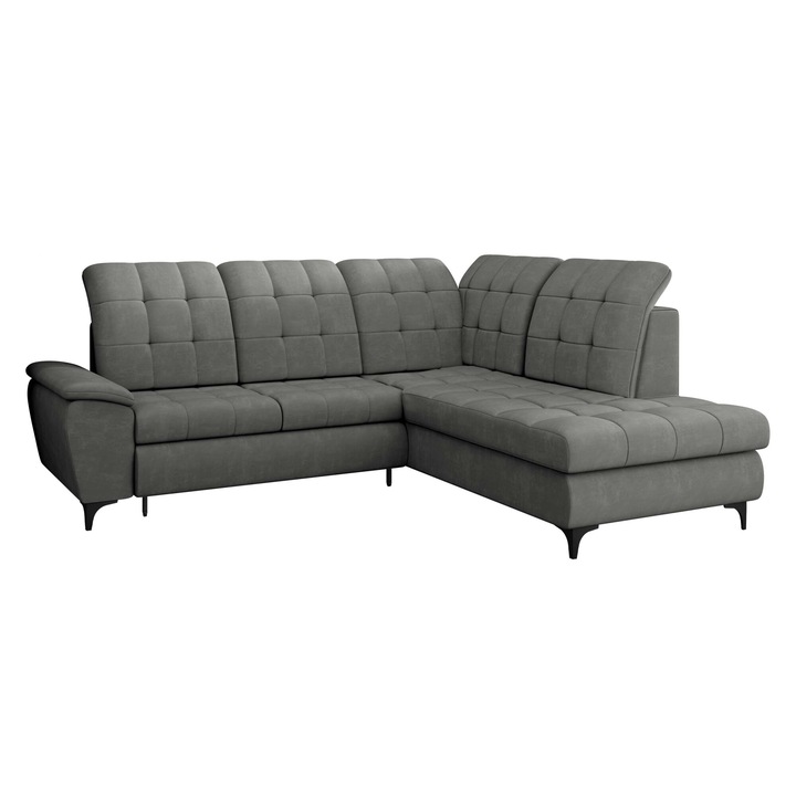 Coltar cu functie de dormit Cadriel, MIRJAN24, dreapta, gri, 212x271x104 cm