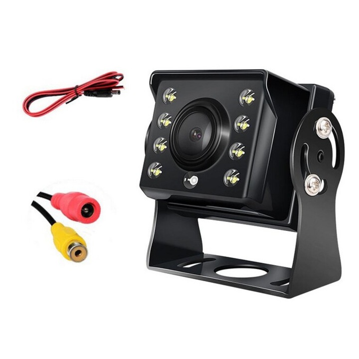 Camera Video Auto Marsarier Profesionala, AHD 8 LED-uri IR, Unghi 170°, WaterProof IP67