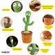 Cactus Dansator Macvi® Interactiv Jucarie Amuzanta si Educativa, cu 120 de Melodii, Imitare Sunete si Efecte Luminoase