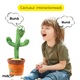 Cactus Dansator Macvi® Interactiv Jucarie Amuzanta si Educativa, cu 120 de Melodii, Imitare Sunete si Efecte Luminoase