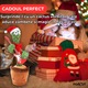 Cactus Dansator Macvi® Interactiv Jucarie Amuzanta si Educativa, cu 120 de Melodii, Imitare Sunete si Efecte Luminoase