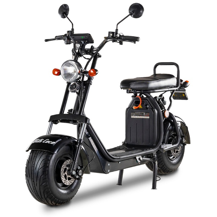 Scuter electric Bili Coco, Bili Bike, G8 LIGHT, 2000W, 45 km/h, 2 locuri, 183x70x105cm, Negru