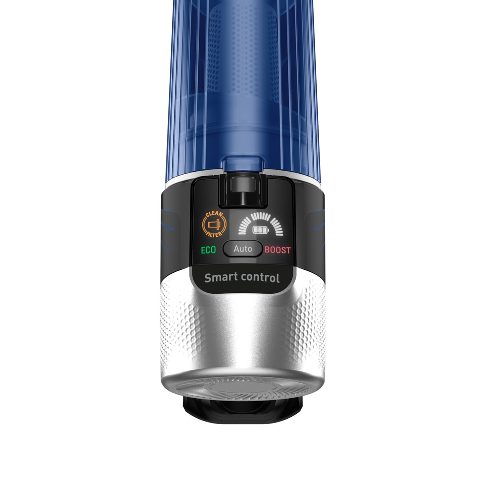 Aspirator vertical Tefal X-FORCE FLEX 9.60 TY20C4WO, Autonomie 45 minute, Iluminare LED, Afisaj control SMART, Recipient 0.4 l Albastru/Negru