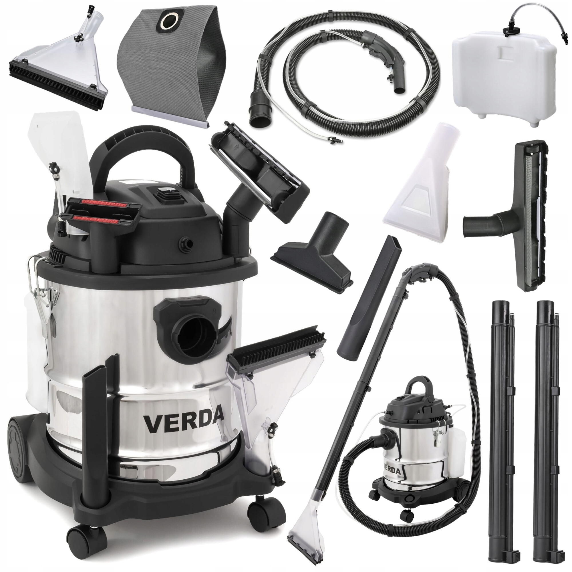 Aspirator Pro de 1600 W spalare tapiterie mocheta si covoare 20 litri Filtru de spuma