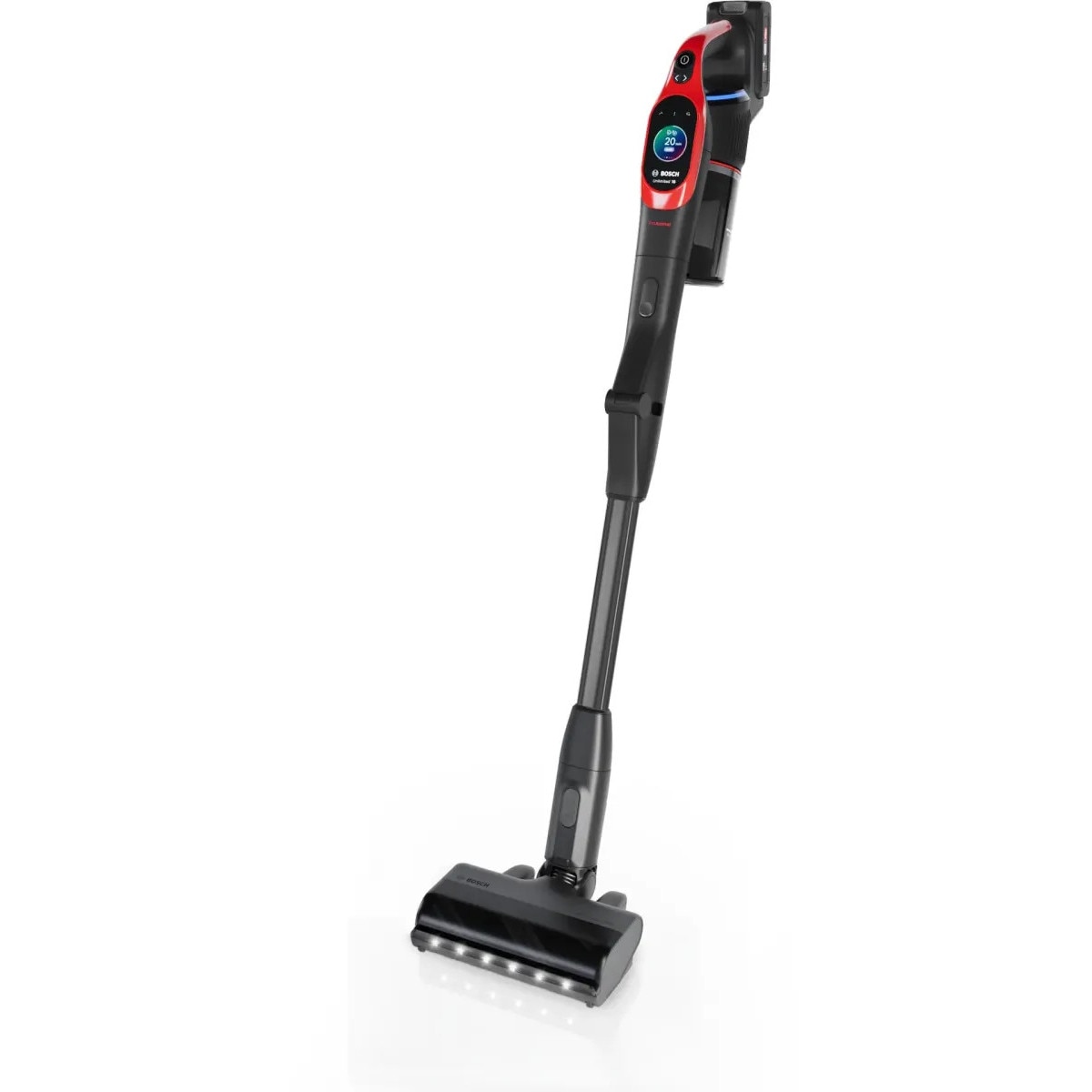 Aspirator cu acumulatori Bosch Unlimited 10 ProAnimal BCS1041PET, 6 niveluri de performanta, Rosu