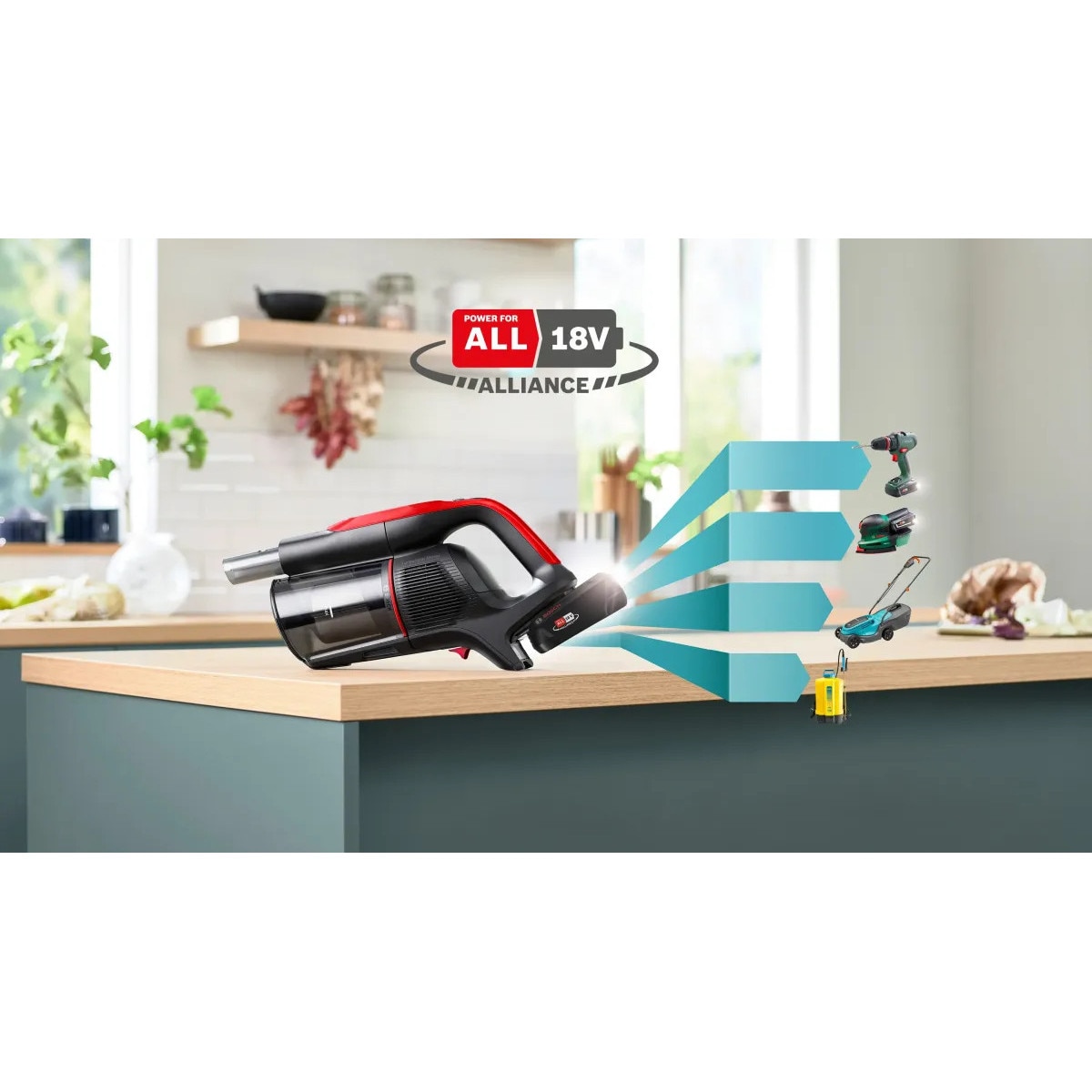 Aspirator cu acumulatori Bosch Unlimited 10 ProAnimal BCS1041PET, 6 niveluri de performanta, Rosu