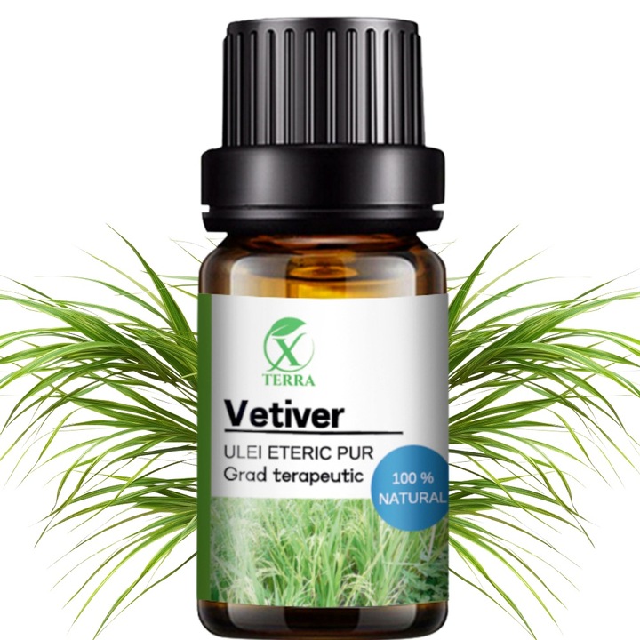 Ulei esential de Vetiver, Chrysopogon zizanioides, 100% natural si pur, 10 ml, XTERRA