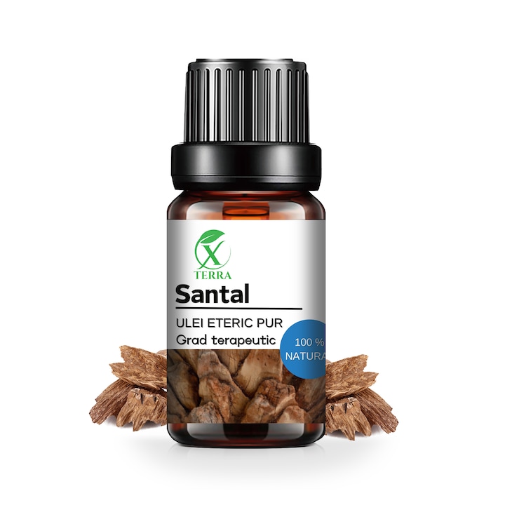 XTERRA Етерично масло от римско сандалово дърво за холистична ароматерапия, 100% натурално и чисто, 10 мл