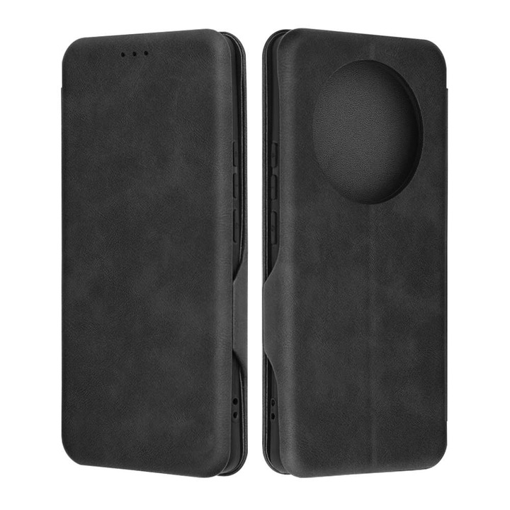 Калъф-книга за Realme 13 Pro / 13 Pro+ Smart Wallet отпред - отзад 360 защита - черен
