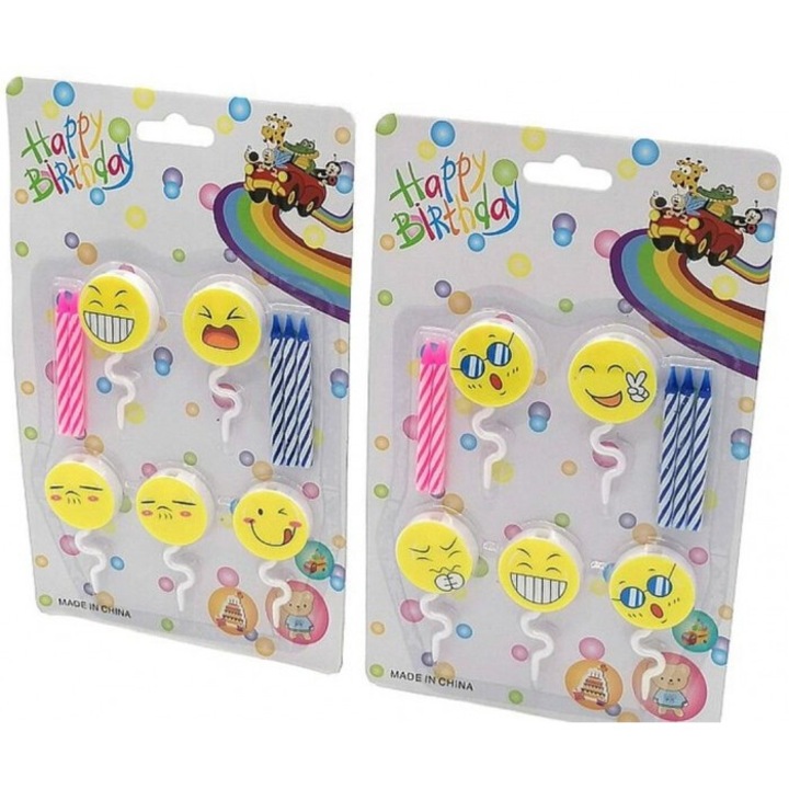Set lumanari de aniversare 13,5x22cm, ADAR, blister, pentru petreceri