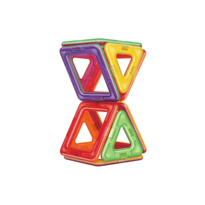 Set magnetic de construit, forme geometrice, 36 piese, multicolor, SARA-SHOP®