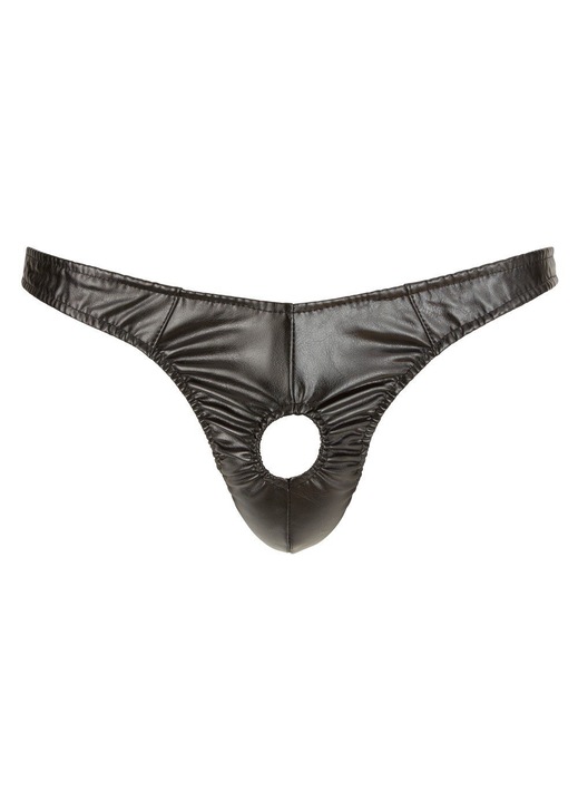 Férfi tangabugyi, Svenjoyment, Rio Showmaster, Ökológiai bőr, Fekete, S