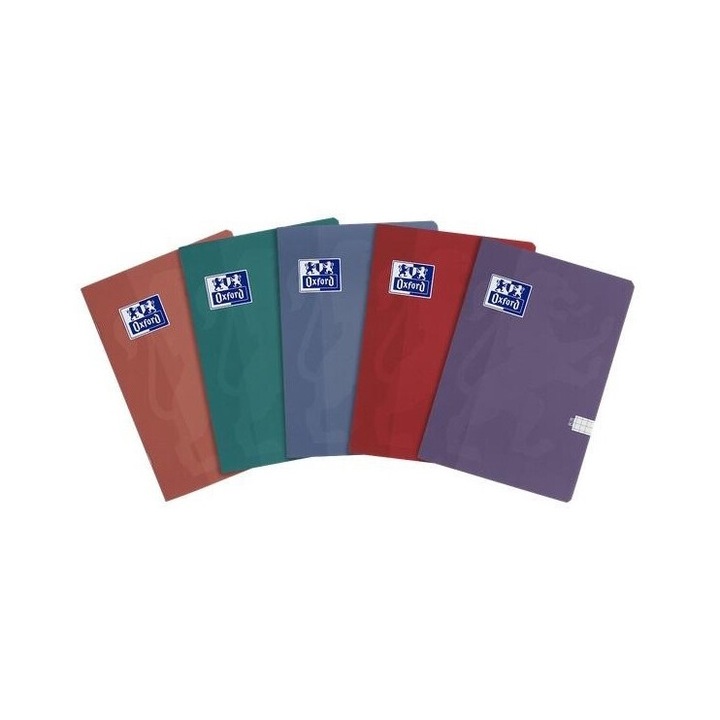 Caiete B5, Oxford, set 5 bucati, 60 file, colorate, 177x253mm