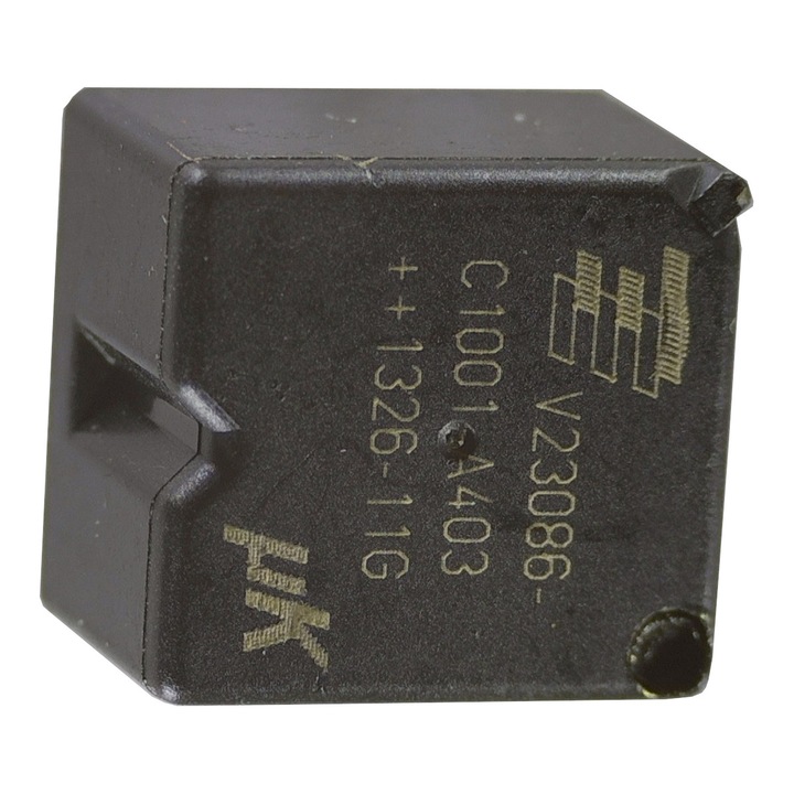 Mikrorelé SE V23086-C1001-A403 12V 30A 5 tűs IP67 PCB-hez, mérete 12,9x11,9x9,5 mm