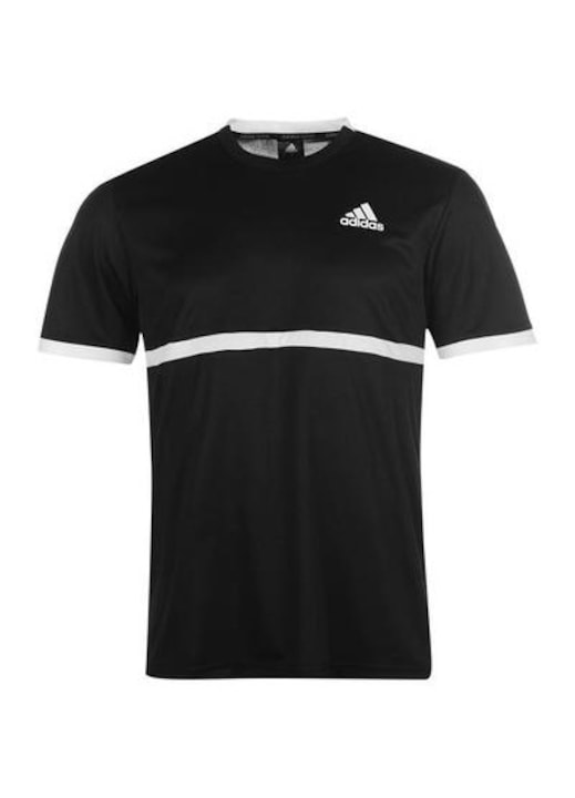 Мъжка тениска Adidas, горнище за тенис на корт, черно, полиестер, M INTL