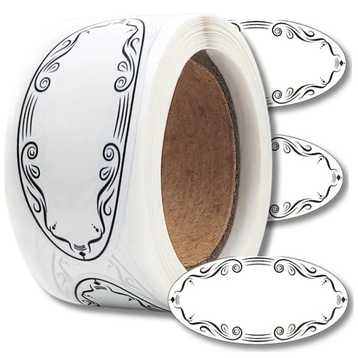 Комплект от 150 декоративни етикета, Edibazzar, 2.5x5.7cm, за DIY, подаръци, буркани, пликове