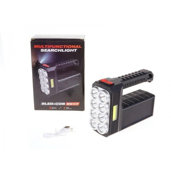 USB töltős lámpa, ADAR, 3 világítási mód, 12,5x17cm, készlet