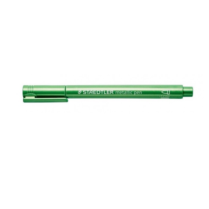 Set 10 markere metalice M verzi, Staedtler, 149x69mm