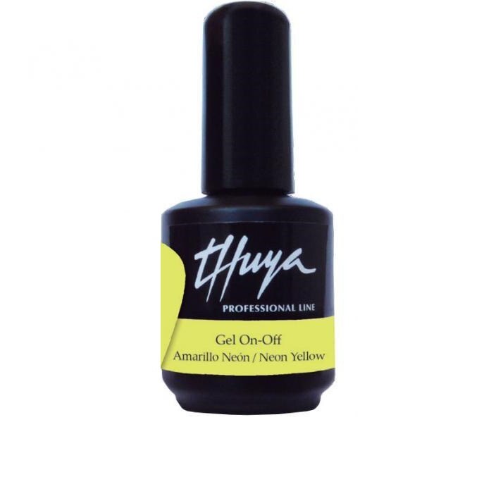 Oja semipermanenta Thuya Gel On-Off galben neon,14 ml
