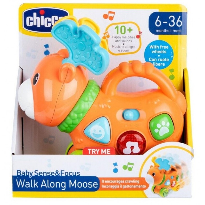 Jucarie interactiva, Chicco, sunete si melodii, 17x8,5x17 cm