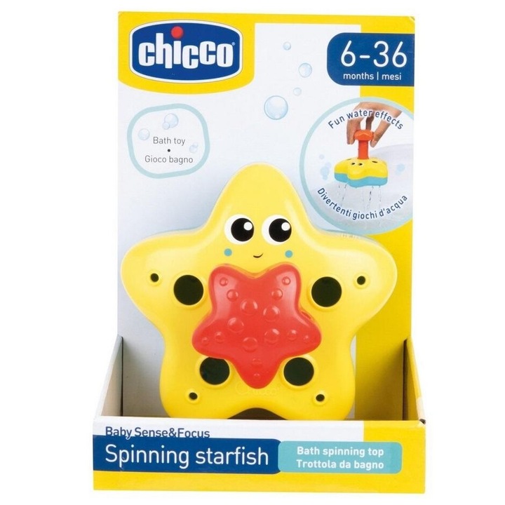 Fürdőjáték szett, Chicco, tengeri csillag, 12,5x9x12,5cm, 6m+