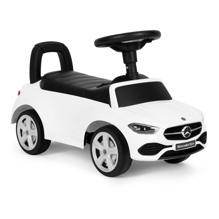 Gyerekautó Mercedes C Class, Multistore, interaktív, fehér, 12 hónapos+, 25 kg, hangokkal