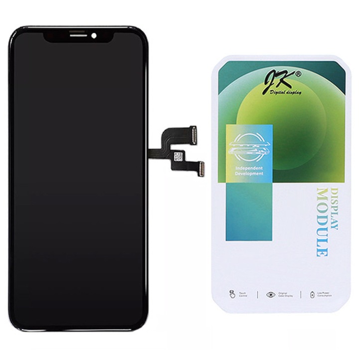 Display LCD pentru iPhone XS, JK, negru, set complet de montaj