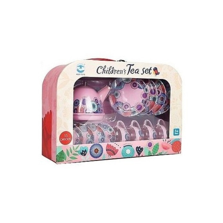 Set de ceai metalic 15 piese, ADAR, 215x297mm, pentru copii